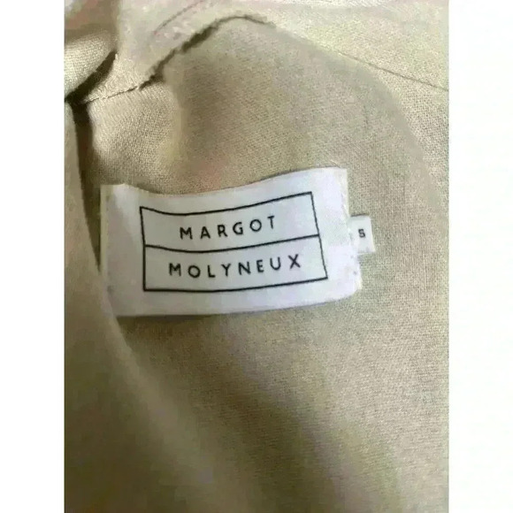 MARGOT MOLYNEUX Linen Blouse Size Small Oversize - Picture 4 of 5